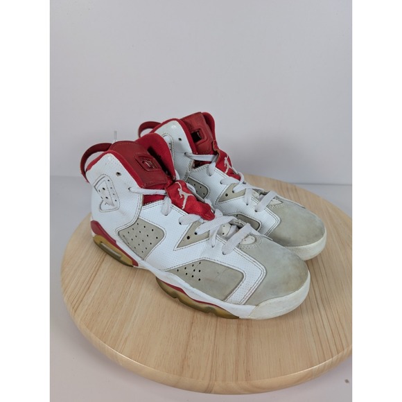 Air Jordan 6 Retro Alternate Hare Size 6.5Y Youth Womens Sz 8 White Red Sneakers - Picture 2 of 14
